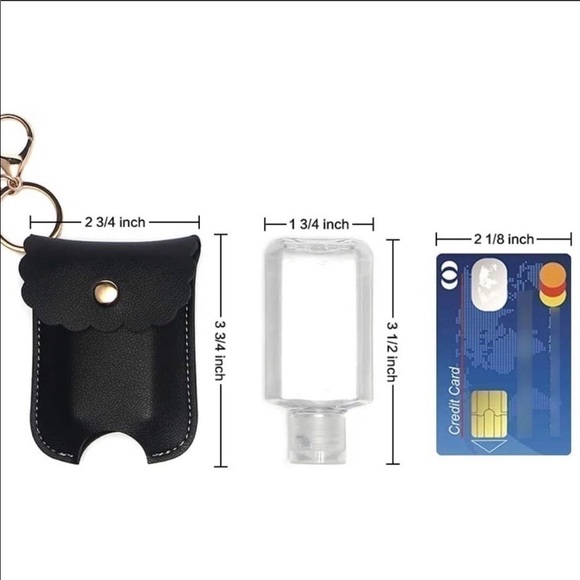 𝅺SANITIZER holder keychain with bonus Pom keychain - Picture 6 of 9